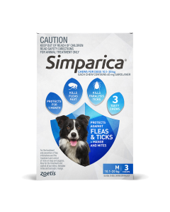 Simparica Dog Medium 22.1 - 44lbs Blue