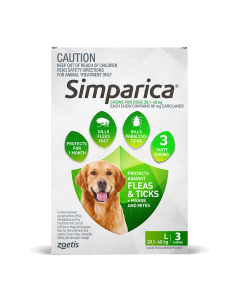 Simparica Dog Large 44.1 - 88lbs Green