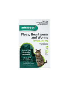 Aristopet Flea Heartworm & Worms Spot On Cat Over 8.8lbs Green