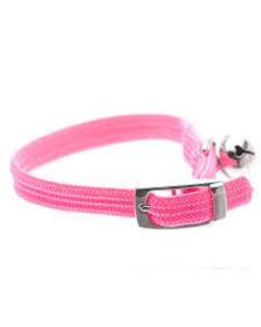 Nylon Stretch Cat Collar Pink