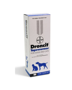 Droncit Tapewormer 100 Tablets