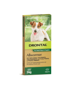 Drontal Allwormer Dog Small & Puppy up to 6.6lbs 1 Tablet