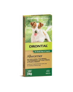 Drontal Allwormer Dog & Puppy Up To 6lbs Tablets