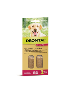 Drontal Allwormer Dog Large 77lbs Chews