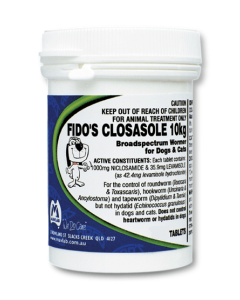 Fido's Closasole 22lbs Broadspectrum Wormer Tablets