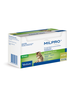 Milpro Broad Spectrum Allwormer Small Cat 1.1 - 4.4lbs 24 Tablets