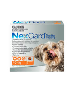 NexGard Chewables Dog Extra Small 4 - 10lbs Orange