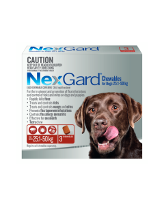 NexGard Chewables Dog Large 60.1 - 121lbs Red