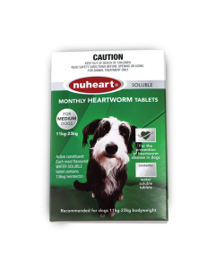 Nuheart Heartworm Tablet Dog Medium 26 - 50lbs Green