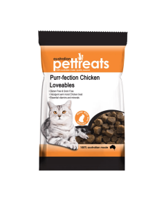 Purr-Fection Chicken Loveables Cat Treats 80g Front