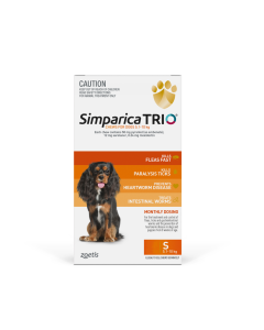 Simparica Trio Chews for Dogs 5.1-10kg Orange S no size