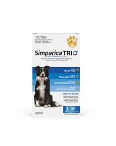 Simparica Trio Dog Medium 10.1 - 20kg Blue