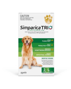 Simparica Trio Dog Large 44.3 - 88lbs Green