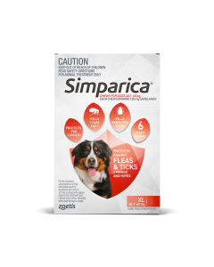 Simparica Dog Extra Large  88.1 - 132lbs Red