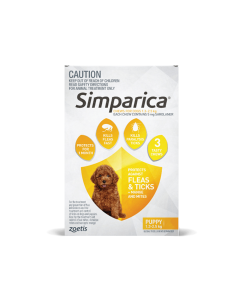 Simparica Puppies 2.8 - 5.5lbs Yellow 3 Pack