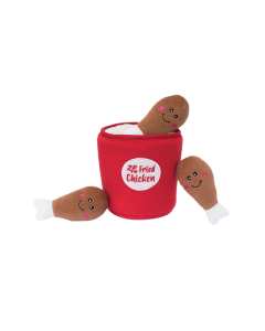 ZippyPaws Zippy Burrow Chicken Bucket Squeaker Dog Toy