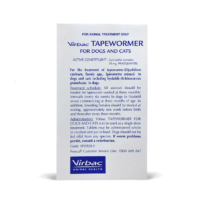 Virbac Tapewormer Tablets