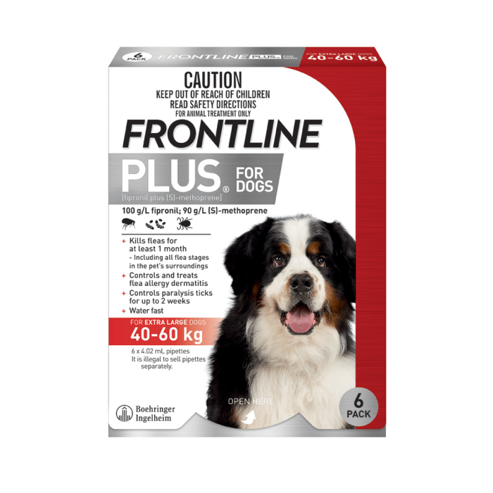 Frontline Plus Dog Extra Large 89 132lbs Red CanadaVet