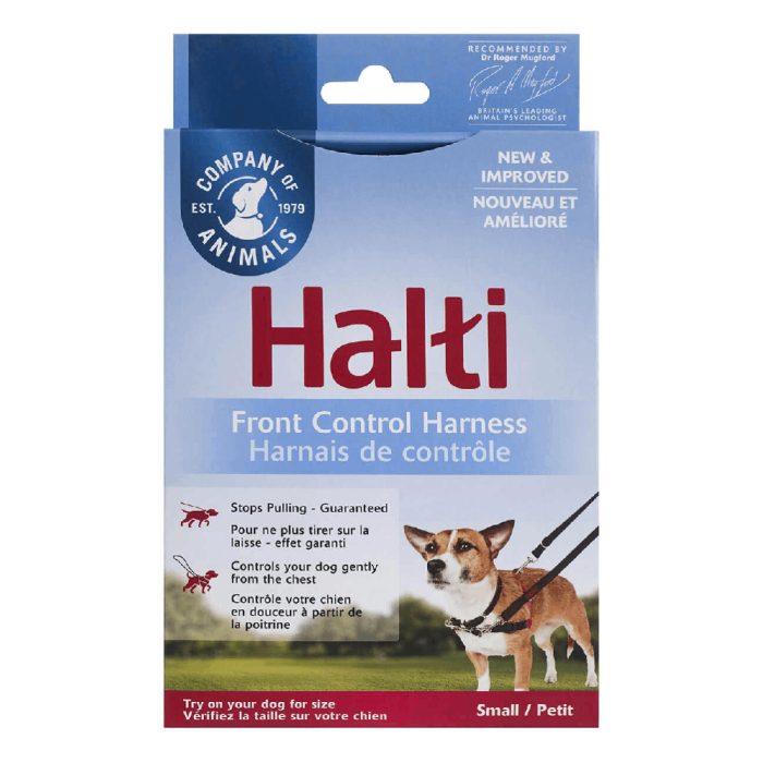 Halti Front Control Harness Black Red Small CanadaVet