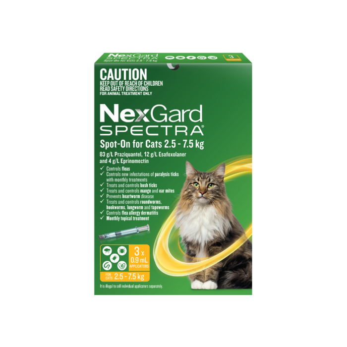 NexGard Spectra Spot On Cat Large lbs Yellow CanadaVet