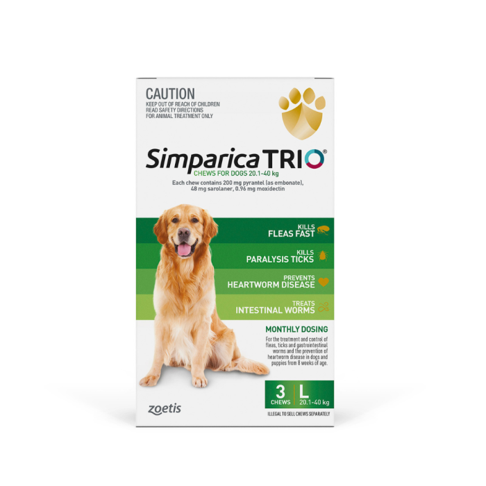 Simparica Trio Large Dog 88lbs No Rx Required