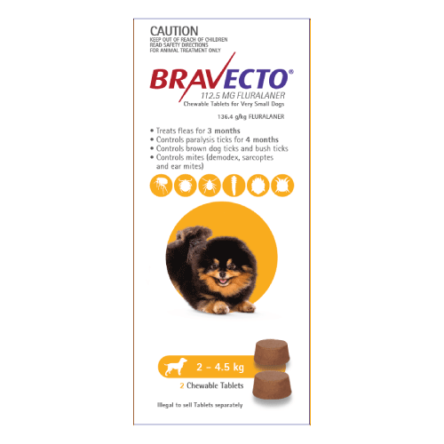 Bravecto Extra Small Dogs pack