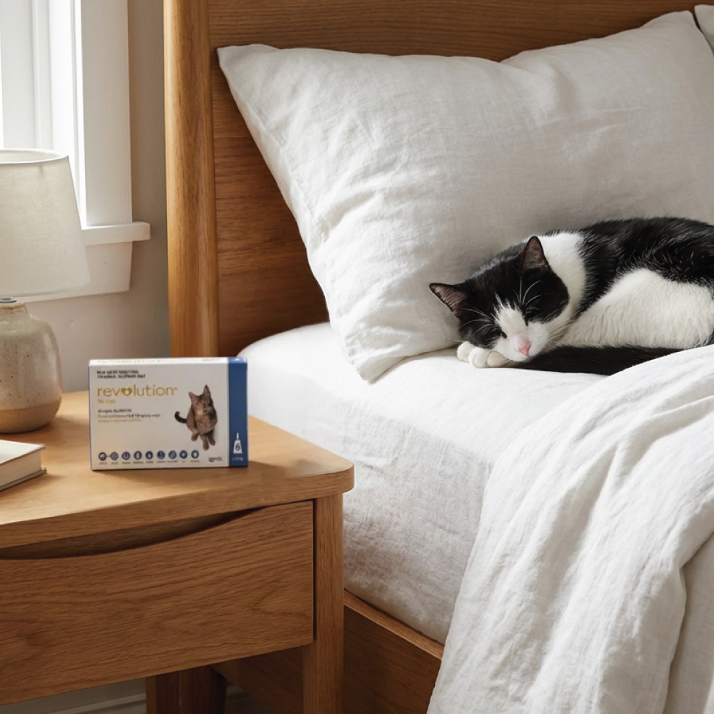 Cat near window with Revolution for Cats lifestyle image