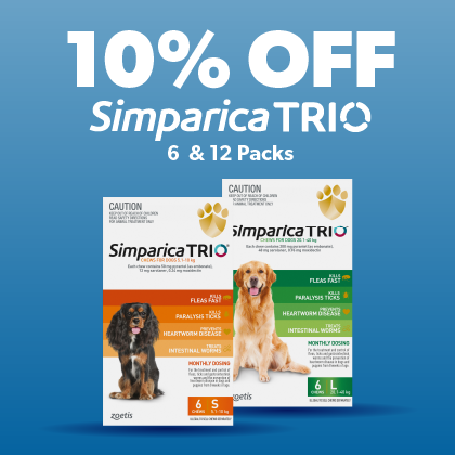 $15 Off Simparica Trio 6 Packs